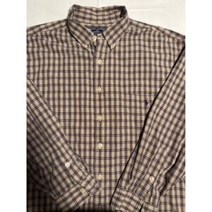 Ralph Lauren Sport Plaid Button Down Shirt Mens 2XL Long Sleeve Cotton